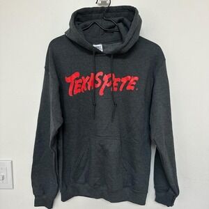 Texas Pete Black Logo Hoodie Mens Sz S Unisex Streetwear Loungewear Layering